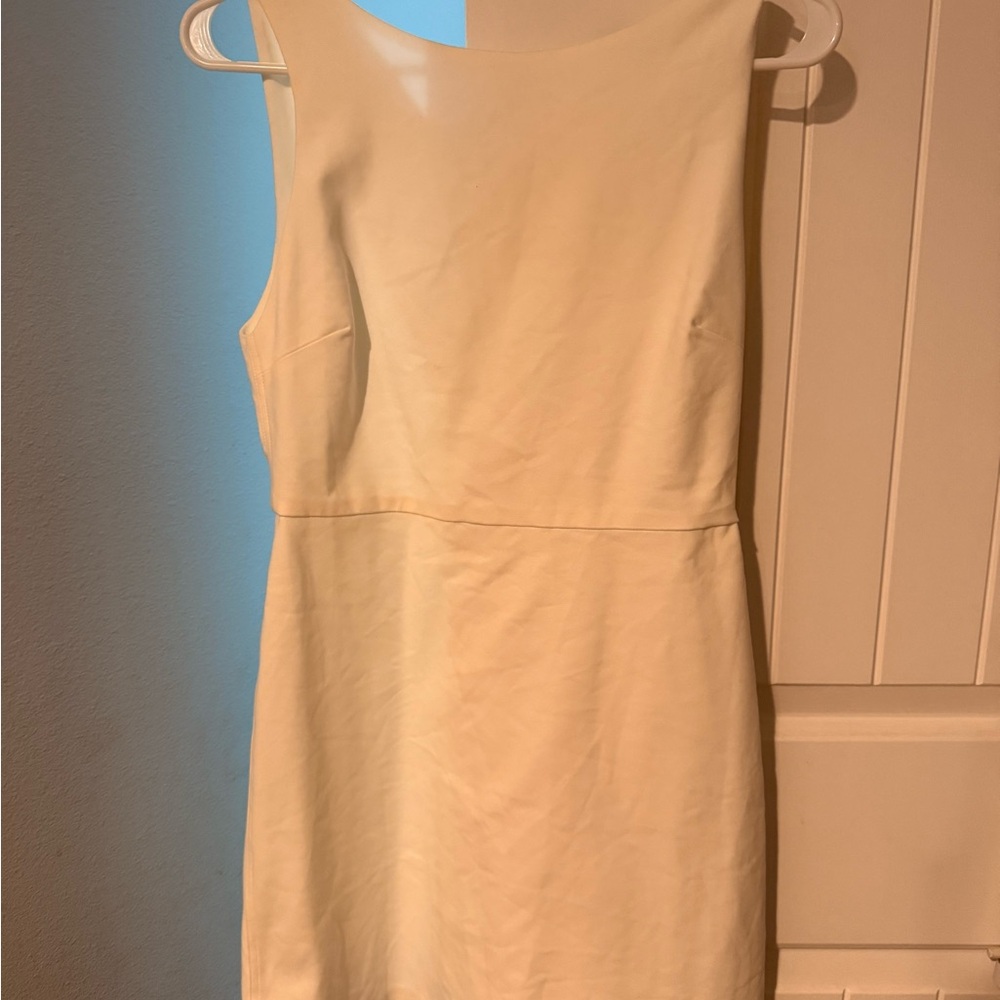 Alice + Olivia Elegant Cream Mini Dress